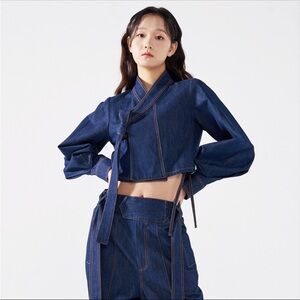 Modern Denim Korean Hanbok JACKET & PANTS